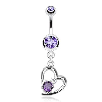 Heart Dangle Belly Bar - Image 4